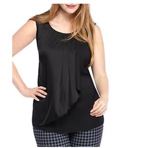 Plus Size Sleeveless Asymmetrical Ruffle Top